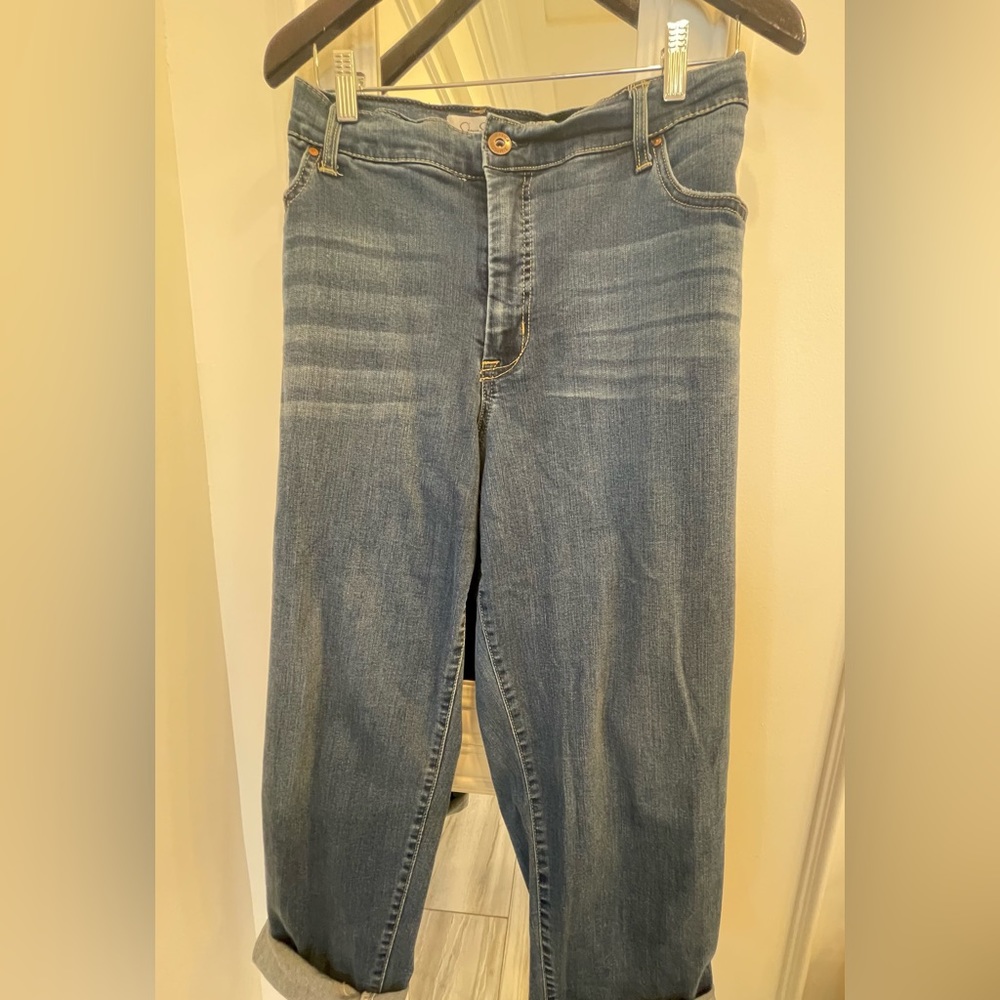 Jessica Simpson Boyfriend style medium wash Plus size jeans